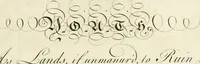 Picture 47 of 48 from Writing and drawing made easy, amusing and instructive : containing the whole alphabet in all the characters now us'd, both in printing and penmanship : each illustrated by emblematic devices and moral copies : calculated for the user of schools and curiously engraved by the best hands ... (1750), leaf 104