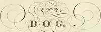 An illustration from Writing and drawing made easy, amusing and instructive : containing the whole alphabet in all the characters now us'd, both in printing and penmanship : each illustrated by emblematic devices and moral copies : calculated for the user of schools and curiously engraved by the best hands ... (1750)