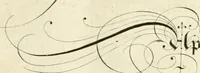 An illustration from Writing and drawing made easy, amusing and instructive : containing the whole alphabet in all the characters now us'd, both in printing and penmanship : each illustrated by emblematic devices and moral copies : calculated for the user of schools and curiously engraved by the best hands ... (1750)