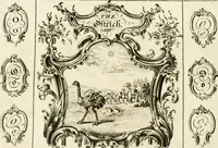 Picture 33 of 48 from Writing and drawing made easy, amusing and instructive : containing the whole alphabet in all the characters now us'd, both in printing and penmanship : each illustrated by emblematic devices and moral copies : calculated for the user of schools and curiously engraved by the best hands ... (1750), leaf 67