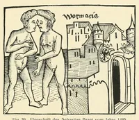 An illustration from Wunder, Wundergeburt und Wundergestalt in Einblattdrucken des fünfzehnten bis achtzehnten Jahrhunderts; kulturhistorische Studie (1921)