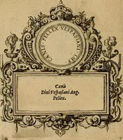 An illustration from XII. primorvm Caesarvm et LXIIII ipsorvm vxorvm et parentum ex antiquis numismatibus, in aere incisae, effigies : atque eorundem earundemque vitae & res gestae, ex varijs authoribus collectae per Levinvm Hvlsivm .. (1597)