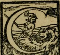An illustration from XII. primorvm Caesarvm et LXIIII ipsorvm vxorvm et parentum ex antiquis numismatibus, in aere incisae, effigies : atque eorundem earundemque vitae & res gestae, ex varijs authoribus collectae per Levinvm Hvlsivm .. (1597)