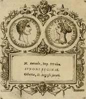 An illustration from XII. primorvm Caesarvm et LXIIII ipsorvm vxorvm et parentum ex antiquis numismatibus, in aere incisae, effigies : atque eorundem earundemque vitae & res gestae, ex varijs authoribus collectae per Levinvm Hvlsivm .. (1597)