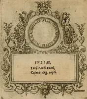 An illustration from XII. primorvm Caesarvm et LXIIII ipsorvm vxorvm et parentum ex antiquis numismatibus, in aere incisae, effigies : atque eorundem earundemque vitae & res gestae, ex varijs authoribus collectae per Levinvm Hvlsivm .. (1597)