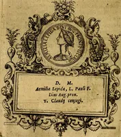 An illustration from XII primorvm Caesarvm et LXIIII. Ipsorvm vxorvm et parentum ex antiquis numismatibus, in aere incisae, effigies: atque eorundem earundemque vitae & res gestae, ex varijs authoribus (1597)