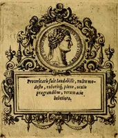 An illustration from XII primorvm Caesarvm et LXIIII. Ipsorvm vxorvm et parentum ex antiquis numismatibus, in aere incisae, effigies: atque eorundem earundemque vitae & res gestae, ex varijs authoribus (1597)