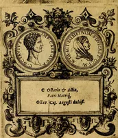 An illustration from XII primorvm Caesarvm et LXIIII. Ipsorvm vxorvm et parentum ex antiquis numismatibus, in aere incisae, effigies: atque eorundem earundemque vitae & res gestae, ex varijs authoribus (1597)