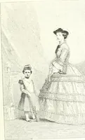 An illustration from XIXe [i.e. Dix-neuvième] siècle (en France); classes - moeurs - usages - costumes - inventions. Ouvrage illustré d'un front. chromotypographique, de 16 planches coloriées aux patrons, de 36 entetes et lettres ornées et de 487 gravures (dont 24 tirées hors texte) d'après les principaux artistes du siècle (1893)