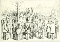 An illustration from XIXe [i.e. Dix-neuvième] siècle (en France); classes - moeurs - usages - costumes - inventions. Ouvrage illustré d'un front. chromotypographique, de 16 planches coloriées aux patrons, de 36 entetes et lettres ornées et de 487 gravures (dont 24 tirées hors texte) d'après les principaux artistes du siècle (1893)