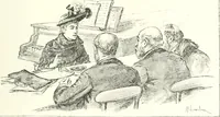 An illustration from XIXe [i.e. Dix-neuvième] siècle (en France); classes - moeurs - usages - costumes - inventions. Ouvrage illustré d'un front. chromotypographique, de 16 planches coloriées aux patrons, de 36 entetes et lettres ornées et de 487 gravures (dont 24 tirées hors texte) d'après les principaux artistes du siècle (1893)
