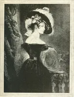 An illustration from XIXe [i.e. Dix-neuvième] siècle (en France); classes - moeurs - usages - costumes - inventions. Ouvrage illustré d'un front. chromotypographique, de 16 planches coloriées aux patrons, de 36 entetes et lettres ornées et de 487 gravures (dont 24 tirées hors texte) d'après les principaux artistes du siècle (1893)