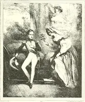An illustration from XIXe [i.e. Dix-neuvième] siècle (en France); classes - moeurs - usages - costumes - inventions. Ouvrage illustré d'un front. chromotypographique, de 16 planches coloriées aux patrons, de 36 entetes et lettres ornées et de 487 gravures (dont 24 tirées hors texte) d'après les principaux artistes du siècle (1893)