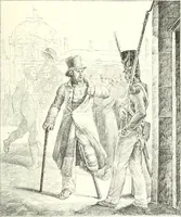 An illustration from XIXe [i.e. Dix-neuvième] siècle (en France); classes - moeurs - usages - costumes - inventions. Ouvrage illustré d'un front. chromotypographique, de 16 planches coloriées aux patrons, de 36 entetes et lettres ornées et de 487 gravures (dont 24 tirées hors texte) d'après les principaux artistes du siècle (1893)