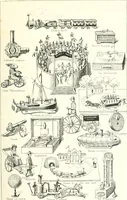 An illustration from XIXe [i.e. Dix-neuvième] siècle (en France); classes - moeurs - usages - costumes - inventions. Ouvrage illustré d'un front. chromotypographique, de 16 planches coloriées aux patrons, de 36 entetes et lettres ornées et de 487 gravures (dont 24 tirées hors texte) d'après les principaux artistes du siècle (1893)