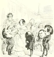 An illustration from XIXe [i.e. Dix-neuvième] siècle (en France); classes - moeurs - usages - costumes - inventions. Ouvrage illustré d'un front. chromotypographique, de 16 planches coloriées aux patrons, de 36 entetes et lettres ornées et de 487 gravures (dont 24 tirées hors texte) d'après les principaux artistes du siècle (1893)