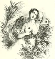 An illustration from XIXe [i.e. Dix-neuvième] siècle (en France); classes - moeurs - usages - costumes - inventions. Ouvrage illustré d'un front. chromotypographique, de 16 planches coloriées aux patrons, de 36 entetes et lettres ornées et de 487 gravures (dont 24 tirées hors texte) d'après les principaux artistes du siècle (1893)