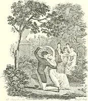 An illustration from XIXe [i.e. Dix-neuvième] siècle (en France); classes - moeurs - usages - costumes - inventions. Ouvrage illustré d'un front. chromotypographique, de 16 planches coloriées aux patrons, de 36 entetes et lettres ornées et de 487 gravures (dont 24 tirées hors texte) d'après les principaux artistes du siècle (1893)