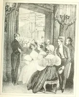 An illustration from XIXe [i.e. Dix-neuvième] siècle (en France); classes - moeurs - usages - costumes - inventions. Ouvrage illustré d'un front. chromotypographique, de 16 planches coloriées aux patrons, de 36 entetes et lettres ornées et de 487 gravures (dont 24 tirées hors texte) d'après les principaux artistes du siècle (1893)