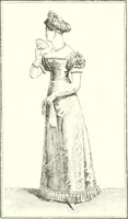 An illustration from XIXe [i.e. Dix-neuvième] siècle (en France); classes - moeurs - usages - costumes - inventions. Ouvrage illustré d'un front. chromotypographique, de 16 planches coloriées aux patrons, de 36 entetes et lettres ornées et de 487 gravures (dont 24 tirées hors texte) d'après les principaux artistes du siècle (1893)