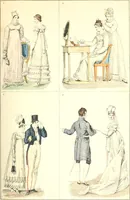 An illustration from XIXe [i.e. Dix-neuvième] siècle (en France); classes - moeurs - usages - costumes - inventions. Ouvrage illustré d'un front. chromotypographique, de 16 planches coloriées aux patrons, de 36 entetes et lettres ornées et de 487 gravures (dont 24 tirées hors texte) d'après les principaux artistes du siècle (1893)