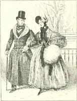 An illustration from XIXe [i.e. Dix-neuvième] siècle (en France); classes - moeurs - usages - costumes - inventions. Ouvrage illustré d'un front. chromotypographique, de 16 planches coloriées aux patrons, de 36 entetes et lettres ornées et de 487 gravures (dont 24 tirées hors texte) d'après les principaux artistes du siècle (1893)