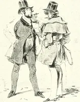 An illustration from XIXe [i.e. Dix-neuvième] siècle (en France); classes - moeurs - usages - costumes - inventions. Ouvrage illustré d'un front. chromotypographique, de 16 planches coloriées aux patrons, de 36 entetes et lettres ornées et de 487 gravures (dont 24 tirées hors texte) d'après les principaux artistes du siècle (1893)