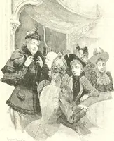 An illustration from XIXe [i.e. Dix-neuvième] siècle (en France); classes - moeurs - usages - costumes - inventions. Ouvrage illustré d'un front. chromotypographique, de 16 planches coloriées aux patrons, de 36 entetes et lettres ornées et de 487 gravures (dont 24 tirées hors texte) d'après les principaux artistes du siècle (1893)
