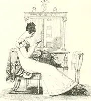 An illustration from XIXe [i.e. Dix-neuvième] siècle (en France); classes - moeurs - usages - costumes - inventions. Ouvrage illustré d'un front. chromotypographique, de 16 planches coloriées aux patrons, de 36 entetes et lettres ornées et de 487 gravures (dont 24 tirées hors texte) d'après les principaux artistes du siècle (1893)