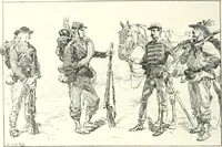 An illustration from XIXe [i.e. Dix-neuvième] siècle (en France); classes - moeurs - usages - costumes - inventions. Ouvrage illustré d'un front. chromotypographique, de 16 planches coloriées aux patrons, de 36 entetes et lettres ornées et de 487 gravures (dont 24 tirées hors texte) d'après les principaux artistes du siècle (1893)