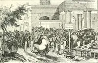 An illustration from XIXe [i.e. Dix-neuvième] siècle (en France); classes - moeurs - usages - costumes - inventions. Ouvrage illustré d'un front. chromotypographique, de 16 planches coloriées aux patrons, de 36 entetes et lettres ornées et de 487 gravures (dont 24 tirées hors texte) d'après les principaux artistes du siècle (1893)