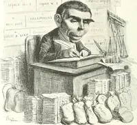 An illustration from XIXe [i.e. Dix-neuvième] siècle (en France); classes - moeurs - usages - costumes - inventions. Ouvrage illustré d'un front. chromotypographique, de 16 planches coloriées aux patrons, de 36 entetes et lettres ornées et de 487 gravures (dont 24 tirées hors texte) d'après les principaux artistes du siècle (1893)