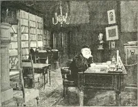 An illustration from XIXe [i.e. Dix-neuvième] siècle (en France); classes - moeurs - usages - costumes - inventions. Ouvrage illustré d'un front. chromotypographique, de 16 planches coloriées aux patrons, de 36 entetes et lettres ornées et de 487 gravures (dont 24 tirées hors texte) d'après les principaux artistes du siècle (1893)