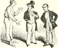 An illustration from XIXe [i.e. Dix-neuvième] siècle (en France); classes - moeurs - usages - costumes - inventions. Ouvrage illustré d'un front. chromotypographique, de 16 planches coloriées aux patrons, de 36 entetes et lettres ornées et de 487 gravures (dont 24 tirées hors texte) d'après les principaux artistes du siècle (1893)