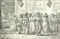 An illustration from XIXe [i.e. Dix-neuvième] siècle (en France); classes - moeurs - usages - costumes - inventions. Ouvrage illustré d'un front. chromotypographique, de 16 planches coloriées aux patrons, de 36 entetes et lettres ornées et de 487 gravures (dont 24 tirées hors texte) d'après les principaux artistes du siècle (1893)