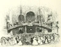 An illustration from XIXe [i.e. Dix-neuvième] siècle (en France); classes - moeurs - usages - costumes - inventions. Ouvrage illustré d'un front. chromotypographique, de 16 planches coloriées aux patrons, de 36 entetes et lettres ornées et de 487 gravures (dont 24 tirées hors texte) d'après les principaux artistes du siècle (1893)