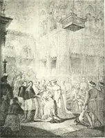 An illustration from XIXe [i.e. Dix-neuvième] siècle (en France); classes - moeurs - usages - costumes - inventions. Ouvrage illustré d'un front. chromotypographique, de 16 planches coloriées aux patrons, de 36 entetes et lettres ornées et de 487 gravures (dont 24 tirées hors texte) d'après les principaux artistes du siècle (1893)