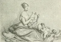 An illustration from XIXe [i.e. Dix-neuvième] siècle (en France); classes - moeurs - usages - costumes - inventions. Ouvrage illustré d'un front. chromotypographique, de 16 planches coloriées aux patrons, de 36 entetes et lettres ornées et de 487 gravures (dont 24 tirées hors texte) d'après les principaux artistes du siècle (1893)