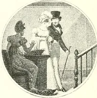 An illustration from XIXe [i.e. Dix-neuvième] siècle (en France); classes - moeurs - usages - costumes - inventions. Ouvrage illustré d'un front. chromotypographique, de 16 planches coloriées aux patrons, de 36 entetes et lettres ornées et de 487 gravures (dont 24 tirées hors texte) d'après les principaux artistes du siècle (1893)