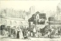 An illustration from XIXe [i.e. Dix-neuvième] siècle (en France); classes - moeurs - usages - costumes - inventions. Ouvrage illustré d'un front. chromotypographique, de 16 planches coloriées aux patrons, de 36 entetes et lettres ornées et de 487 gravures (dont 24 tirées hors texte) d'après les principaux artistes du siècle (1893)