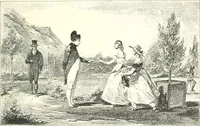 An illustration from XIXe [i.e. Dix-neuvième] siècle (en France); classes - moeurs - usages - costumes - inventions. Ouvrage illustré d'un front. chromotypographique, de 16 planches coloriées aux patrons, de 36 entetes et lettres ornées et de 487 gravures (dont 24 tirées hors texte) d'après les principaux artistes du siècle (1893)
