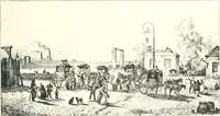 An illustration from XIXe [i.e. Dix-neuvième] siècle (en France); classes - moeurs - usages - costumes - inventions. Ouvrage illustré d'un front. chromotypographique, de 16 planches coloriées aux patrons, de 36 entetes et lettres ornées et de 487 gravures (dont 24 tirées hors texte) d'après les principaux artistes du siècle (1893)