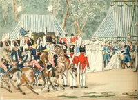An illustration from XIXe [i.e. Dix-neuvième] siècle (en France); classes - moeurs - usages - costumes - inventions. Ouvrage illustré d'un front. chromotypographique, de 16 planches coloriées aux patrons, de 36 entetes et lettres ornées et de 487 gravures (dont 24 tirées hors texte) d'après les principaux artistes du siècle (1893)
