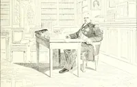 An illustration from XIXe [i.e. Dix-neuvième] siècle (en France); classes - moeurs - usages - costumes - inventions. Ouvrage illustré d'un front. chromotypographique, de 16 planches coloriées aux patrons, de 36 entetes et lettres ornées et de 487 gravures (dont 24 tirées hors texte) d'après les principaux artistes du siècle (1893)