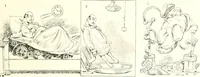 An illustration from XIXe [i.e. Dix-neuvième] siècle (en France); classes - moeurs - usages - costumes - inventions. Ouvrage illustré d'un front. chromotypographique, de 16 planches coloriées aux patrons, de 36 entetes et lettres ornées et de 487 gravures (dont 24 tirées hors texte) d'après les principaux artistes du siècle (1893)