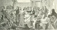 An illustration from XIXe [i.e. Dix-neuvième] siècle (en France); classes - moeurs - usages - costumes - inventions. Ouvrage illustré d'un front. chromotypographique, de 16 planches coloriées aux patrons, de 36 entetes et lettres ornées et de 487 gravures (dont 24 tirées hors texte) d'après les principaux artistes du siècle (1893)