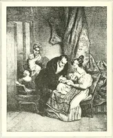 An illustration from XIXe [i.e. Dix-neuvième] siècle (en France); classes - moeurs - usages - costumes - inventions. Ouvrage illustré d'un front. chromotypographique, de 16 planches coloriées aux patrons, de 36 entetes et lettres ornées et de 487 gravures (dont 24 tirées hors texte) d'après les principaux artistes du siècle (1893)