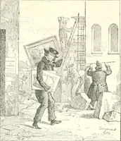 An illustration from XIXe [i.e. Dix-neuvième] siècle (en France); classes - moeurs - usages - costumes - inventions. Ouvrage illustré d'un front. chromotypographique, de 16 planches coloriées aux patrons, de 36 entetes et lettres ornées et de 487 gravures (dont 24 tirées hors texte) d'après les principaux artistes du siècle (1893)