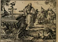 An illustration from XL [i.e. Quadraginta] emblemata miscella nova : Das ist : XL. underschiedliche Auszerlesene newradierte Kunststuck (1622)