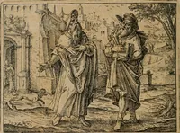 An illustration from XL [i.e. Quadraginta] emblemata miscella nova : Das ist : XL. underschiedliche Auszerlesene newradierte Kunststuck (1622)